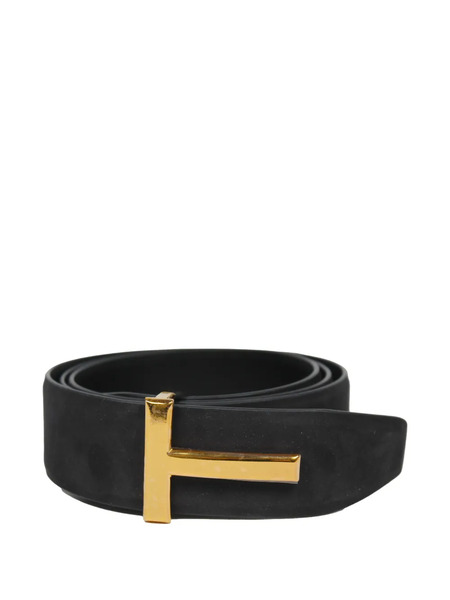  Tom Ford T-buckle Leather Belt - Black 
