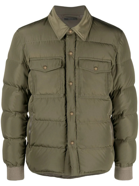  Tom Ford Techno Ottoman Padded Jacket - Green 