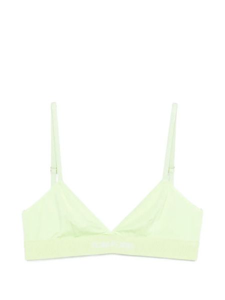  Tom Ford Triangle Logo-detail Bra - Green 