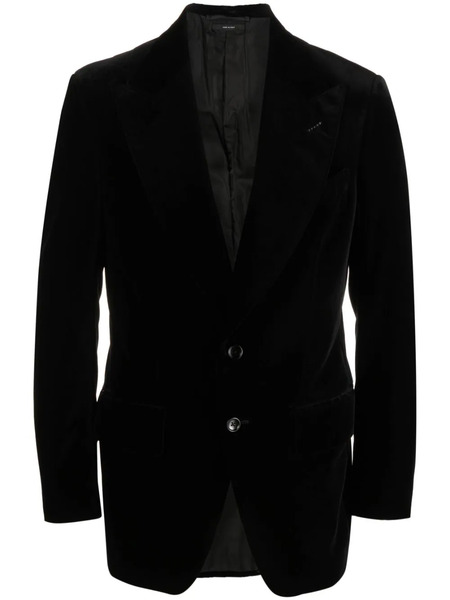  Tom Ford Velvet Single-breasted Blazer - Black 