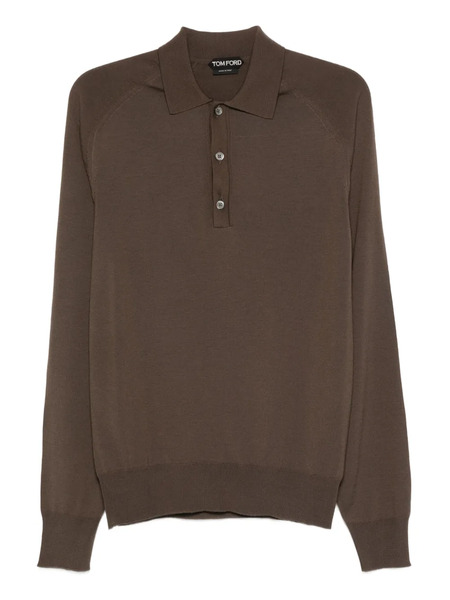  Tom Ford Wool-blend Polo Shirt - Brown 