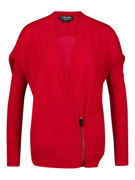  Tom Ford Wrap Zip-fastening Cardigan - Red 