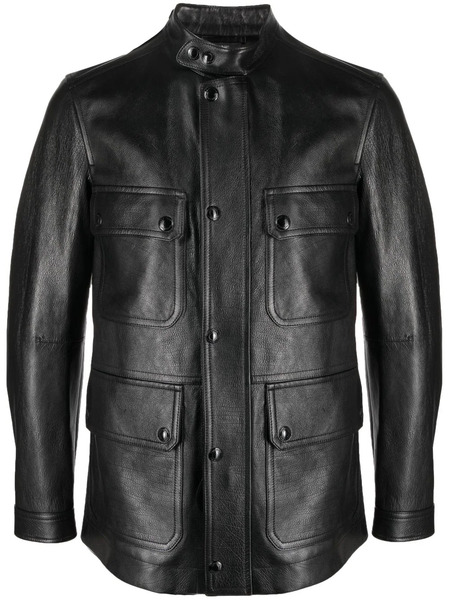  Tom Ford Zip-up Leather Jacket - Black 