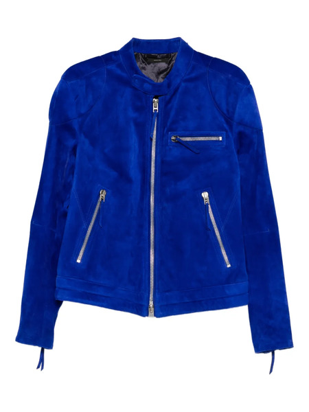  Tom Ford Zip-up Suede Jacket - Blue 