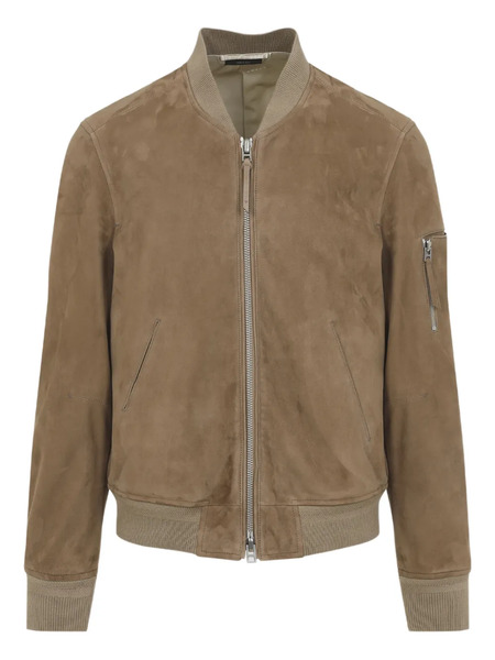  Tom Ford Zipped Bomber Jacket - Brown 