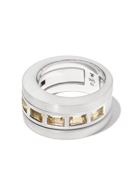  Tom Wood Double Arch Quartz Ring - Silver 