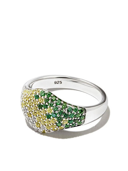  Tom Wood Gradient Crystal-embellished Ring - Silver 