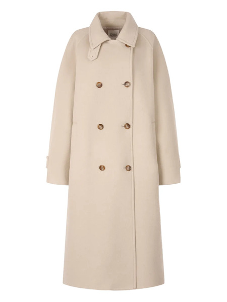  Tomboy Balmacaan Double-breasted Button-up Coat - Neutrals 