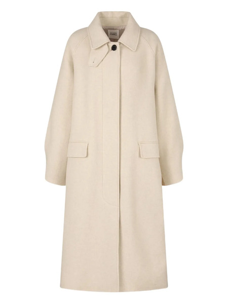  Tomboy Balmacaan Single-breasted Coat - Neutrals 