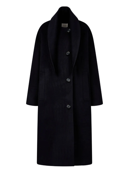  Tomboy Button-fastening Coat - Blue 