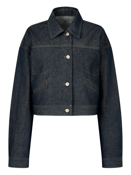  Tomboy Button-fastening Denim Jacket - Blue 