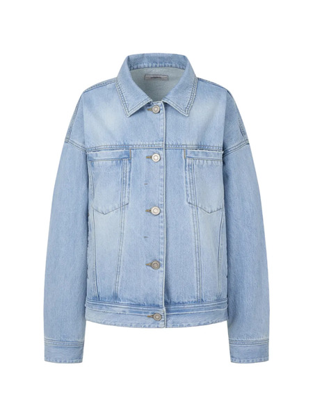  Tomboy Buttoned Denim Jacket - Blue 