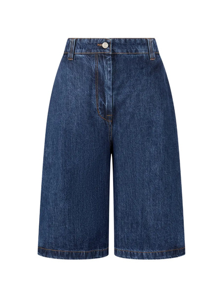  Tomboy Buttoned Denim Shorts - Blue 