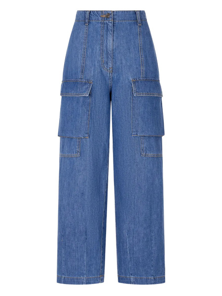  Tomboy Cargo Denim Trousers - Blue 