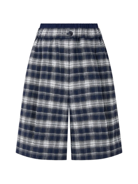  Tomboy Check-pattern Shorts - Blue 
