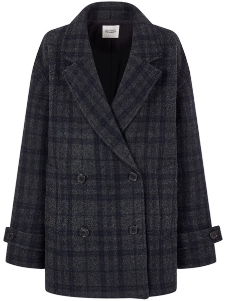  Tomboy Checked Coat - Grey 