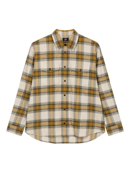  Tomboy Checked-pattern Chest-pocket Shirt - Neutrals 