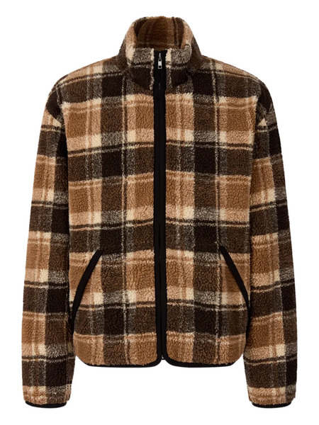  Tomboy Checked-pattern Jacket - Brown 