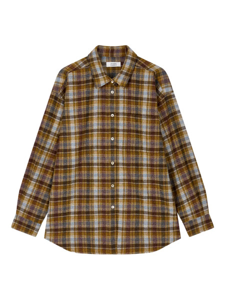  Tomboy Checkered Wool Shirt - Brown 