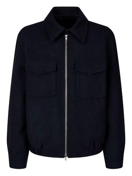  Tomboy Chest-pocket Zip-up Jacket - Blue 