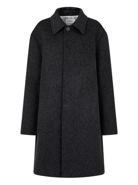  Tomboy Concealed-button Coat - Grey 