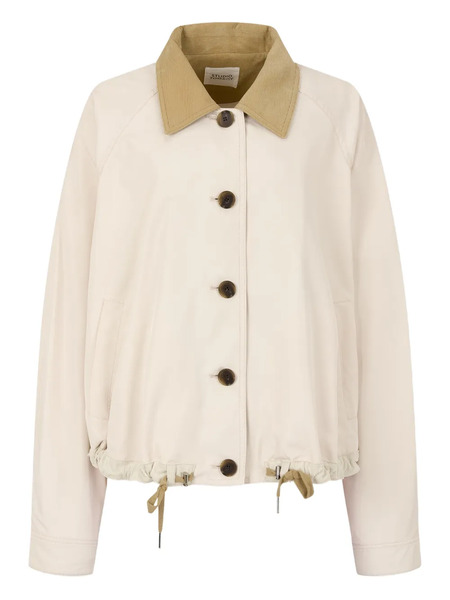  Tomboy Corduroy-collar Bomber Jacket - Neutrals 