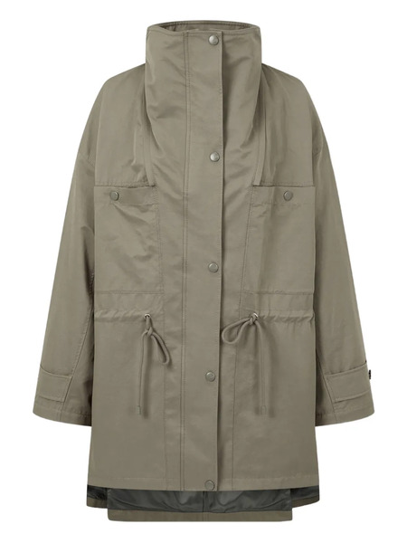  Tomboy Detachable-hood Drawstring Coat - Green 