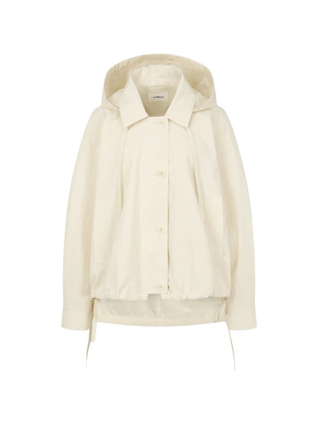  Tomboy Detachable-hood Jacket - Neutrals 