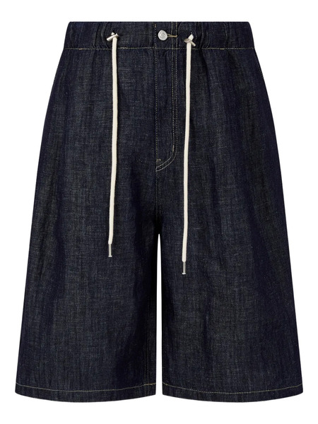  Tomboy Drawstring Denim Shorts - Blue 