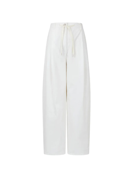  Tomboy Drawstring Denim Trousers - White 