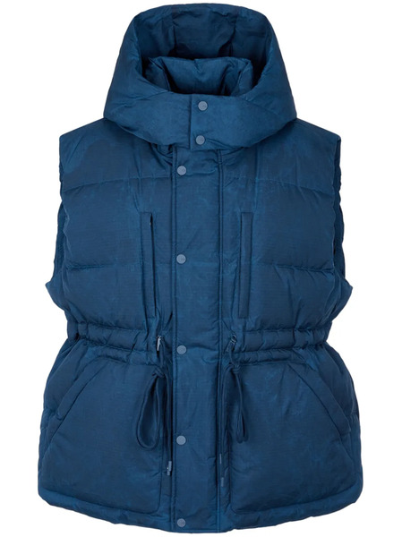  Tomboy Drawstring-waist Down Vest - Blue 