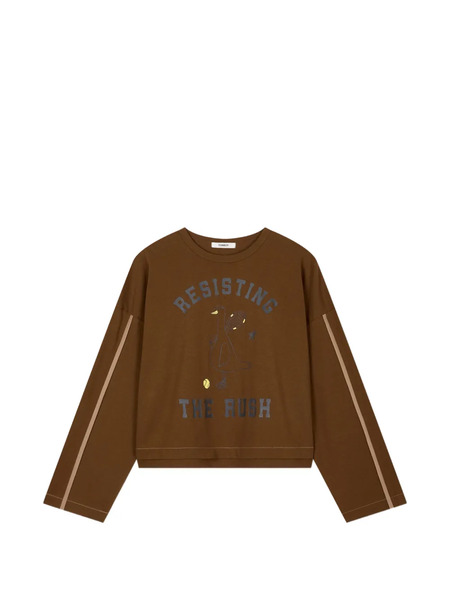  Tomboy Duck-print Sweatshirt - Brown 