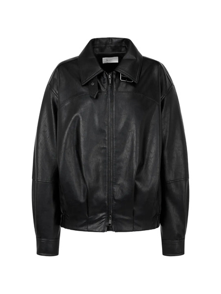  Tomboy Faux-leather Jacket - Black 