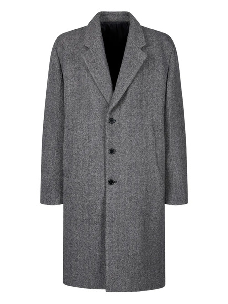  Tomboy Herringbone-pattern Wool Coat - Grey 