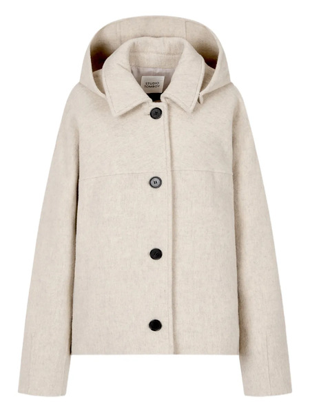  Tomboy Hooded Button Jacket - Neutrals 