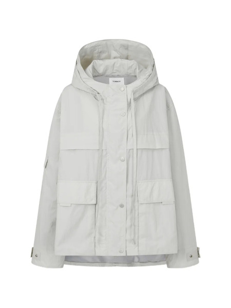  Tomboy Hooded Utility-design Jacket - Grey 