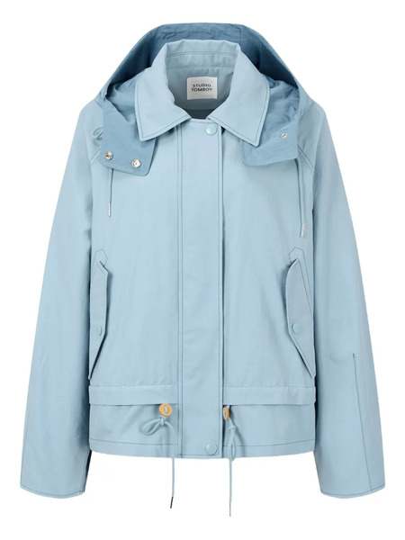  Tomboy Layered Hooded Jacket - Blue 