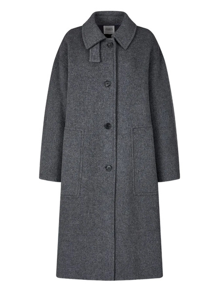  Tomboy Mélange-effect Single-breasted Coat - Grey 