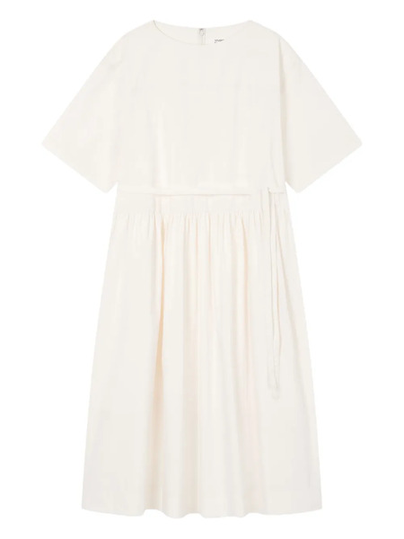  Tomboy Patch-pocket Belted Dress - Neutrals 