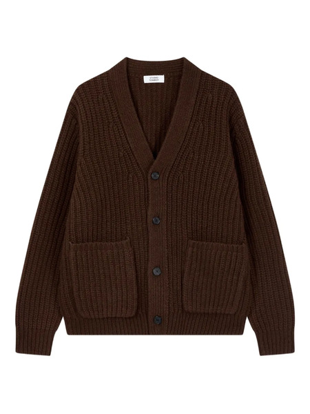  Tomboy Patch-pocket Cardigan - Brown 