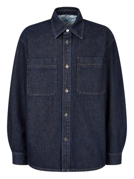  Tomboy Patch-pocket Denim Jacket - Blue 
