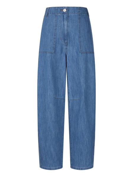  Tomboy Patch-pocket Denim Trousers - Blue 
