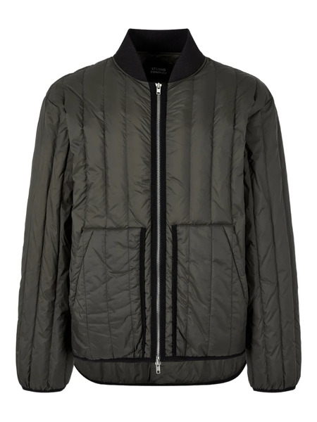  Tomboy Patch-pocket Padded Jacket - Green 