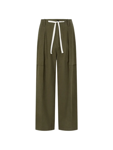 Tomboy Pintuck Drawstring Trousers - Green 