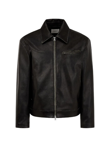  Tomboy Point-collar Jacket - Brown 