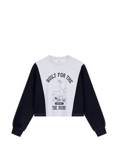  Tomboy Printed Sweatshirt - Grey 