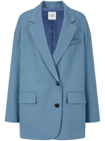  Tomboy Single-breasted Blazer - Blue 
