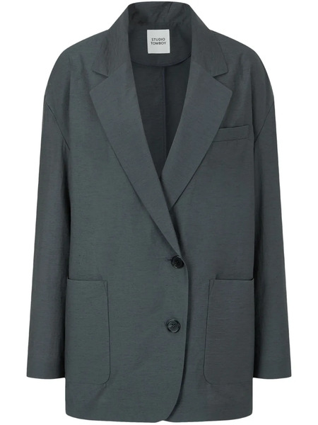  Tomboy Single-breasted Blazer - Grey 