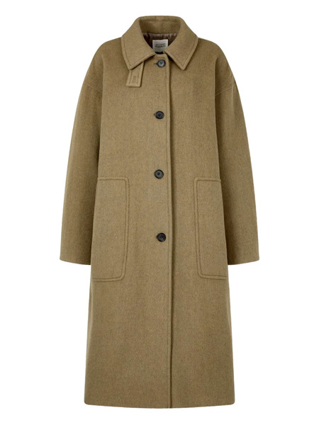  Tomboy Single-breasted Felted Coat - Neutrals 