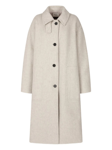  Tomboy Single-breasted Felted Coat - Neutrals 